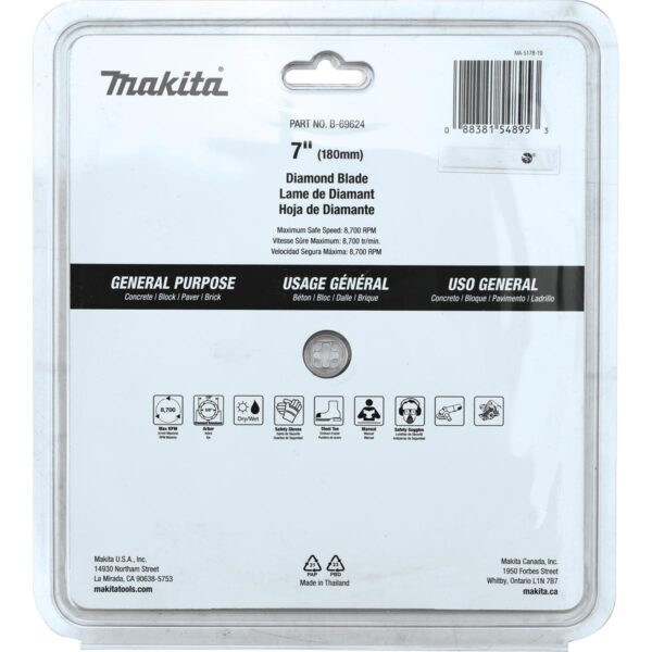 Makita 7" Diamond Blade