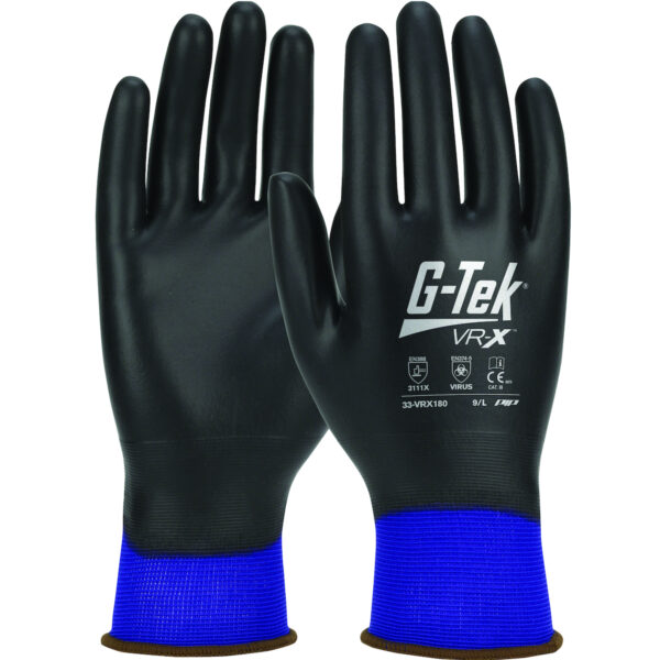 G-Tek 33-VRX180 Seamless
  Knit Nylon Glove with Polyurethane Advanced Barrier Protection Coating on
  Full Hand ? Touchscreen Compatible [1 dozen]