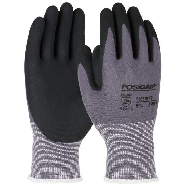 PIP 715SNFTP Seamless
  Knit Nylon Glove with Nitrile Coated Foam Grip on Palm & Fingers [1
  dozen]