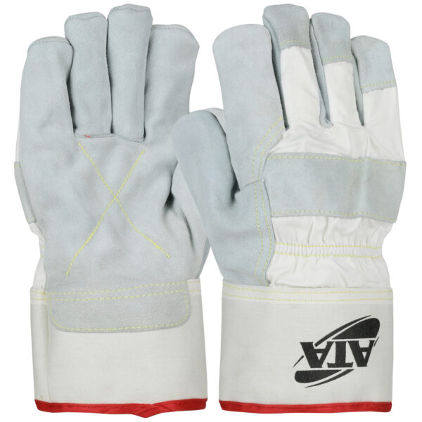 PIP MJVATA Split Cowhide
  Leather Palm Glove with Canvas Back and ATA Technology Lining - Safety Cuff
  ANSI A5 Cut Resistance [1 dozen]