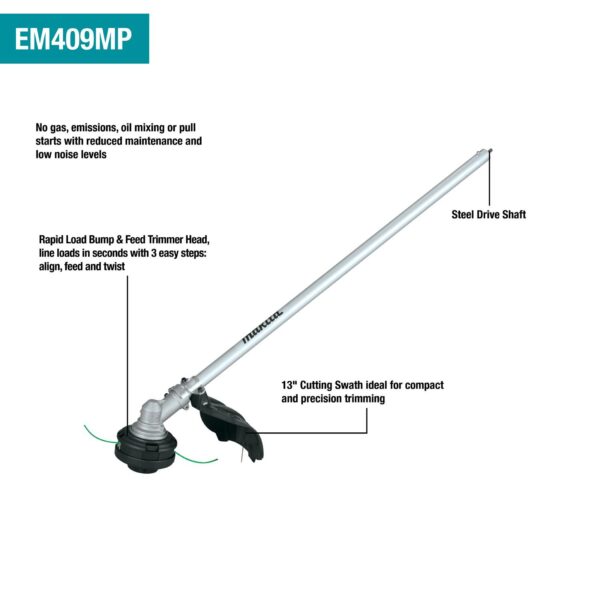 Makita EM409MP Feature Shot (call-outs)